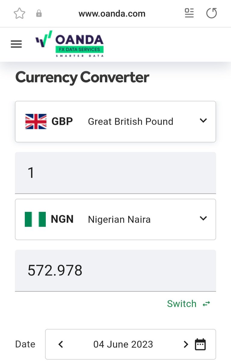 Please help RT! If you are applying for a UK visa that needs POF, this is  important! The UK uses Oanda to calculate the Naira value of your POF. Due  to the