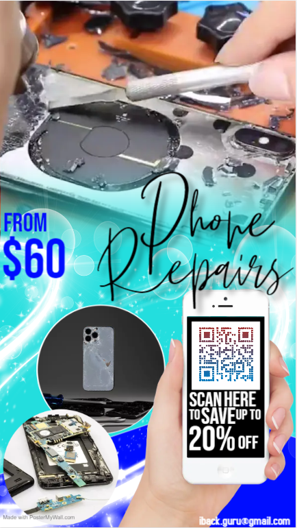 RealBackGuru's tweet image. Looking to a phone repair for a great price? Look no further! The Back Guru focus on speedy repairs with high quality work! Scan QR code below to learn more!

#tech #PhoneRepair #services #fyp #Elon #twitter #follow #comment #RetweeetPlease #SmallBusiness