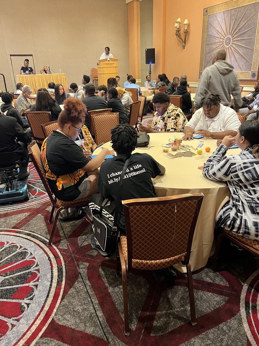 100BlackMen's tweet image. Schnavia Bronson and Joelle Leigh of Mind Gamified LLC brings the youth a fresh way to learn about social and emotional intelligence and how to work collaboratively. Sponsored by @Shell #100bmoa #100blackmen #celebrate #conference