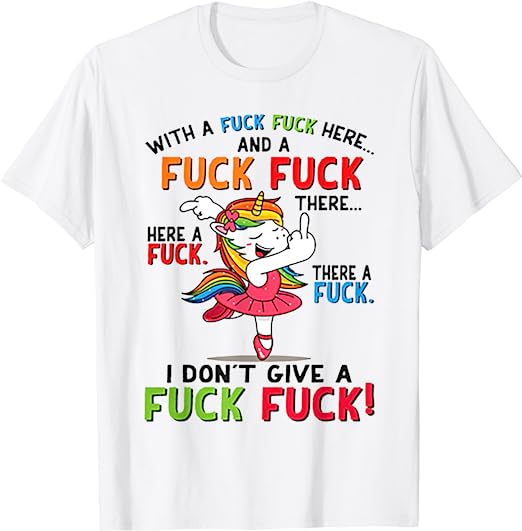 With A Fuck Fuck Here Unicorn Dancing Tshirt T-Shirt
Buy heree: amzn.to/3XrZkGd
#Amazon #commissionearned