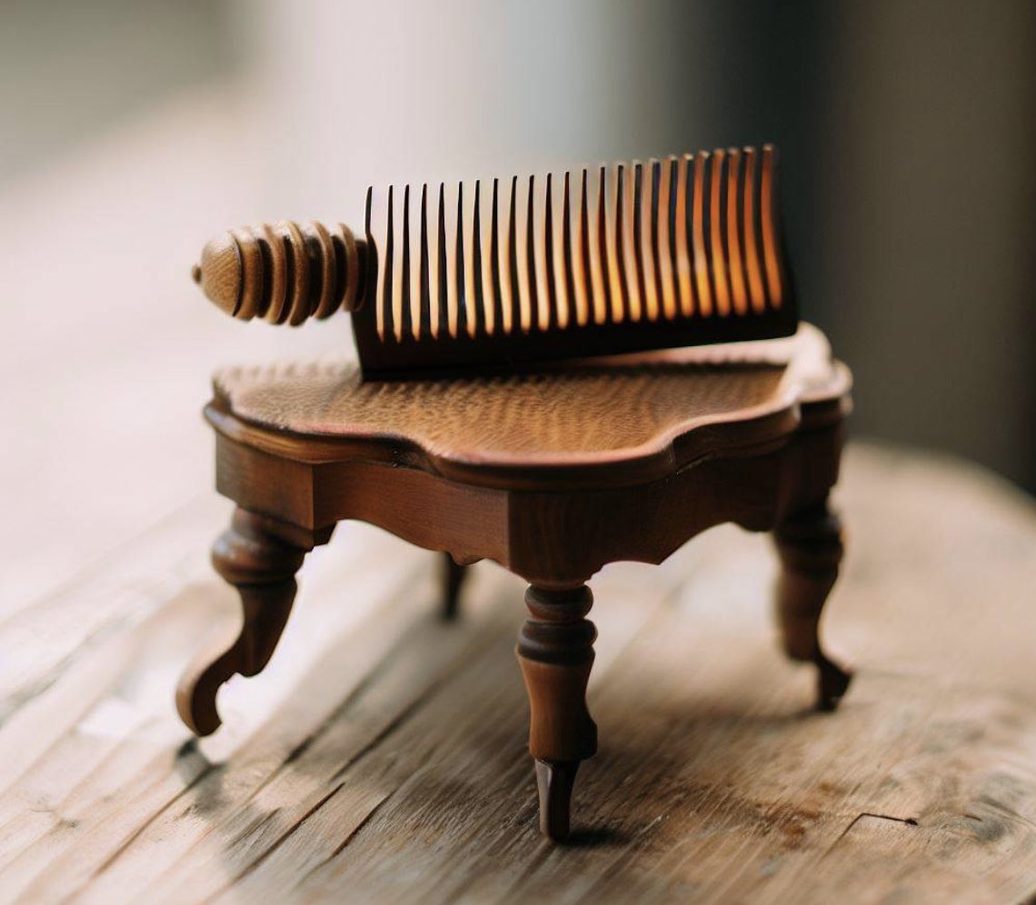 daviddgeorge's tweet image. 1st in the series called Tiny tables and tiny combs . 1 /4 #tinytable #tinycombs  #AIart
