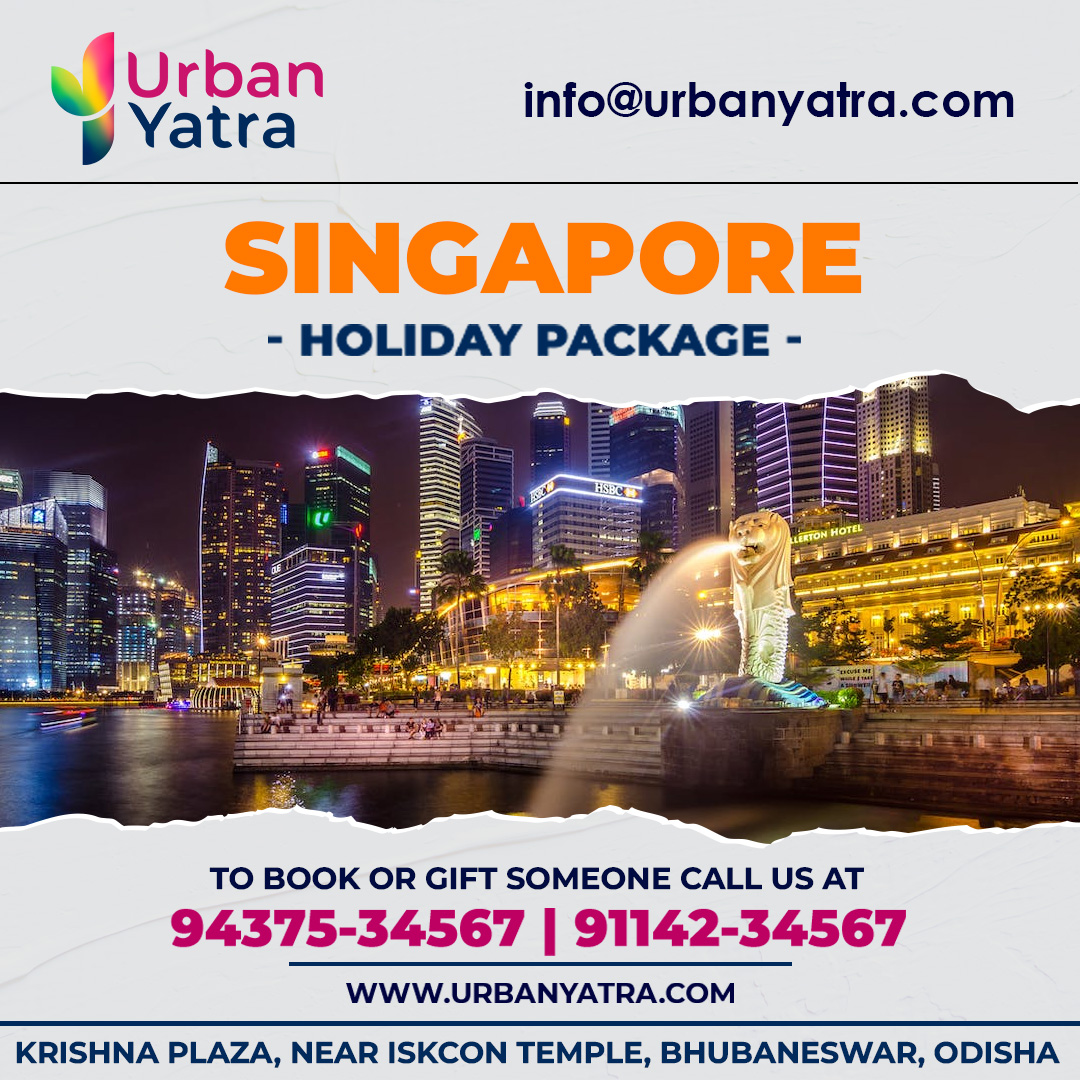 ESCAPE TO PARADISE WITH OUR UNFORGETTABLE SINGAPORE HOLIDAY PACKAGE

Contact Us :- 94375-34567 | 91142-34567
Visit Our Website :- urbanyatra.com
Mail Us At :- info@urbanyatra.com

#explore #exploreworld #travel #amazingdestinations #destination #singapore #urbanyatra