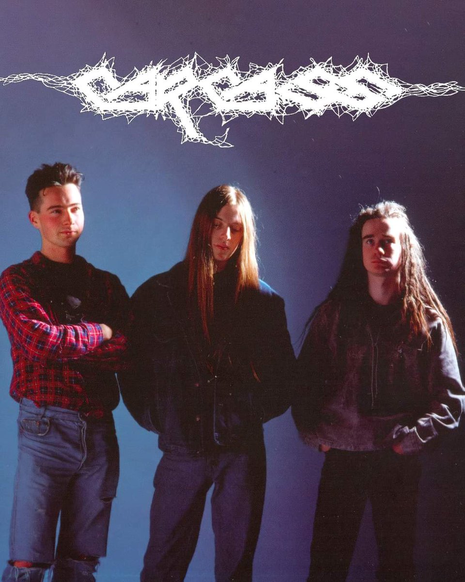 EaracheRecords's tweet photo. Old school Carcass shots for the win
#carcass #reekofputrefaction #symphoniesofsickness #necroticism #earacherecords https://t.co/Exv8uz3mit