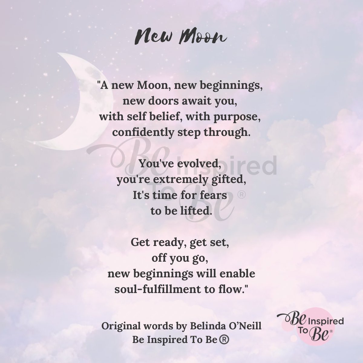 beinspiredtobe's tweet photo. ~ New Moon ~

Release any worries, believe in all that you are and welcome the new that awaits you.

It’s a great time to make a wish💫

Be Inspired To Be,
Belinda 🌕

#newmoon #beinspiredtobe https://t.co/uTQPpQ94sS