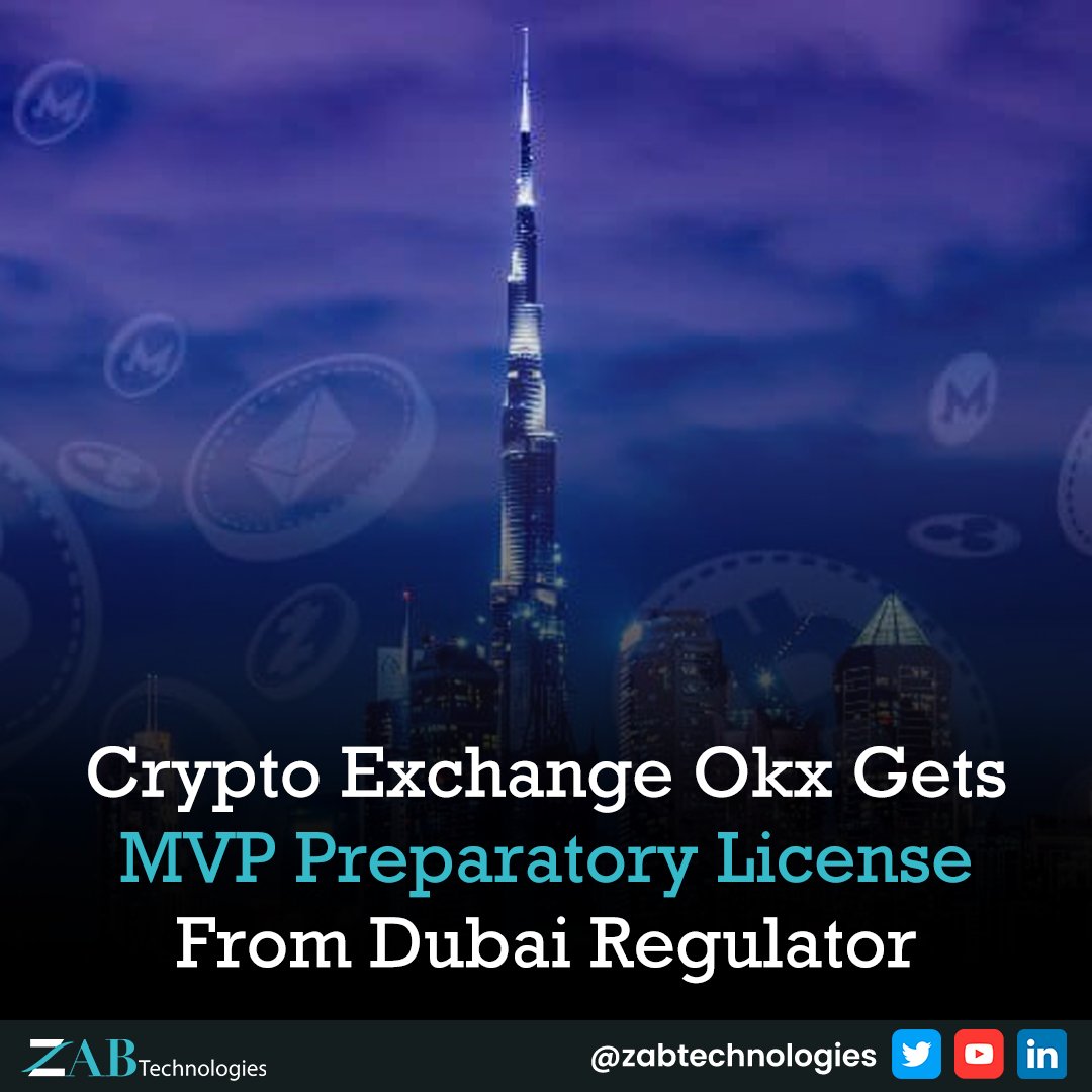 zabtechnologiez's tweet photo. Dubai Virtual Assets Regulatory Authority has granted OKX Middle East Fintech FZE (OKX Middle East) a Minimal Viable Product (MVP) Preparatory license.
Refer this to know more - https://t.co/gBCjFl089U
#OKX #MVPlicence #dubai #cryptoexchange #BusinessNews #zabtechnologies https://t.co/ElotwQnPqH