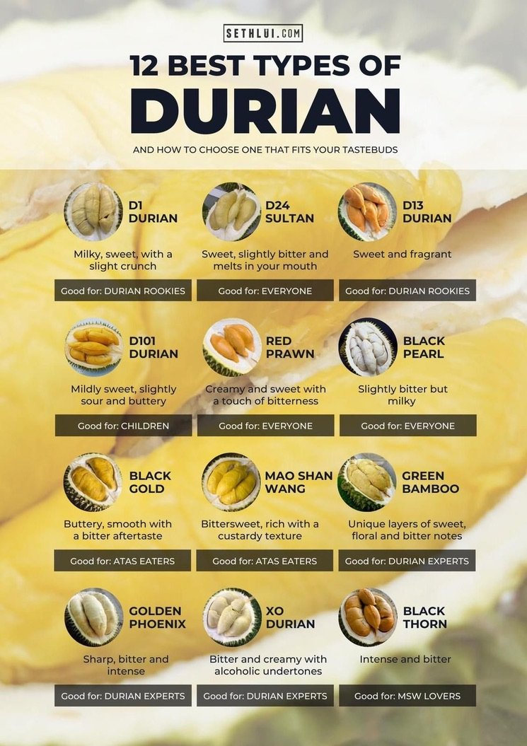 marcusstan's tweet photo. It's Durian Season in Singapore and Malaysia ... 
Do you know how to choose your favorite choice? 
Here's a guide for you! 

#durian #Singapore https://t.co/CYr8b5rXvQ