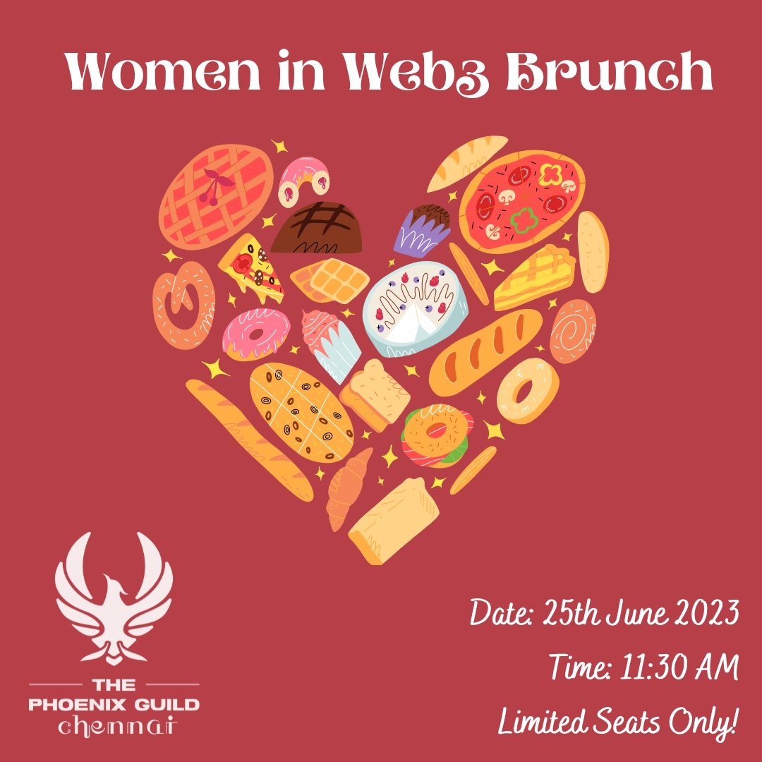 📢 Join us to celebrate the amazing women in web3 of Chennai! 🚀🌐

🌸🥂 Mark your calendars for the Women in Web3 Brunch on June 25th, 2023. 🎉🗓️

💻👩‍💻 Network with inspiring female leaders and builders🤩

🎟️🔗 Limited spots available! Register now👇👇

lu.ma/BrunchEvent