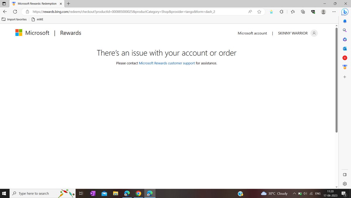 MacBrooke3020's tweet photo. @MicrosoftIndia @Microsoft @MicrosoftHelps #microsoftrewards 

Whomsoever it may concern to, 
It seems to be useless to use microsoft reward now. Even if ur fairly earning the microsoft points then also the user is not able to redeem his/her gift card https://t.co/znI1xup8h5