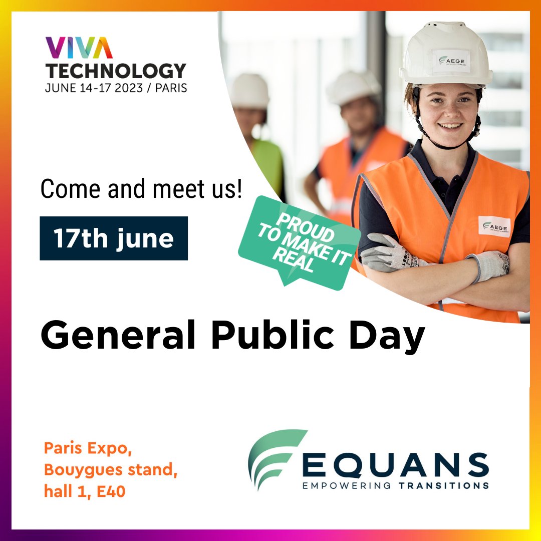 EQUANS_Official's tweet photo. 📢#VivaTech - June 17th 📢
Discover the world of #Equans at VivaTech! Meet our experts to explore the field of our diverse professions and career opportunities.
Discover the world of #sustainableenergy and innovation, and immerse yourself in our professions.
#Career #BY4Future https://t.co/lrr1DEWyUg