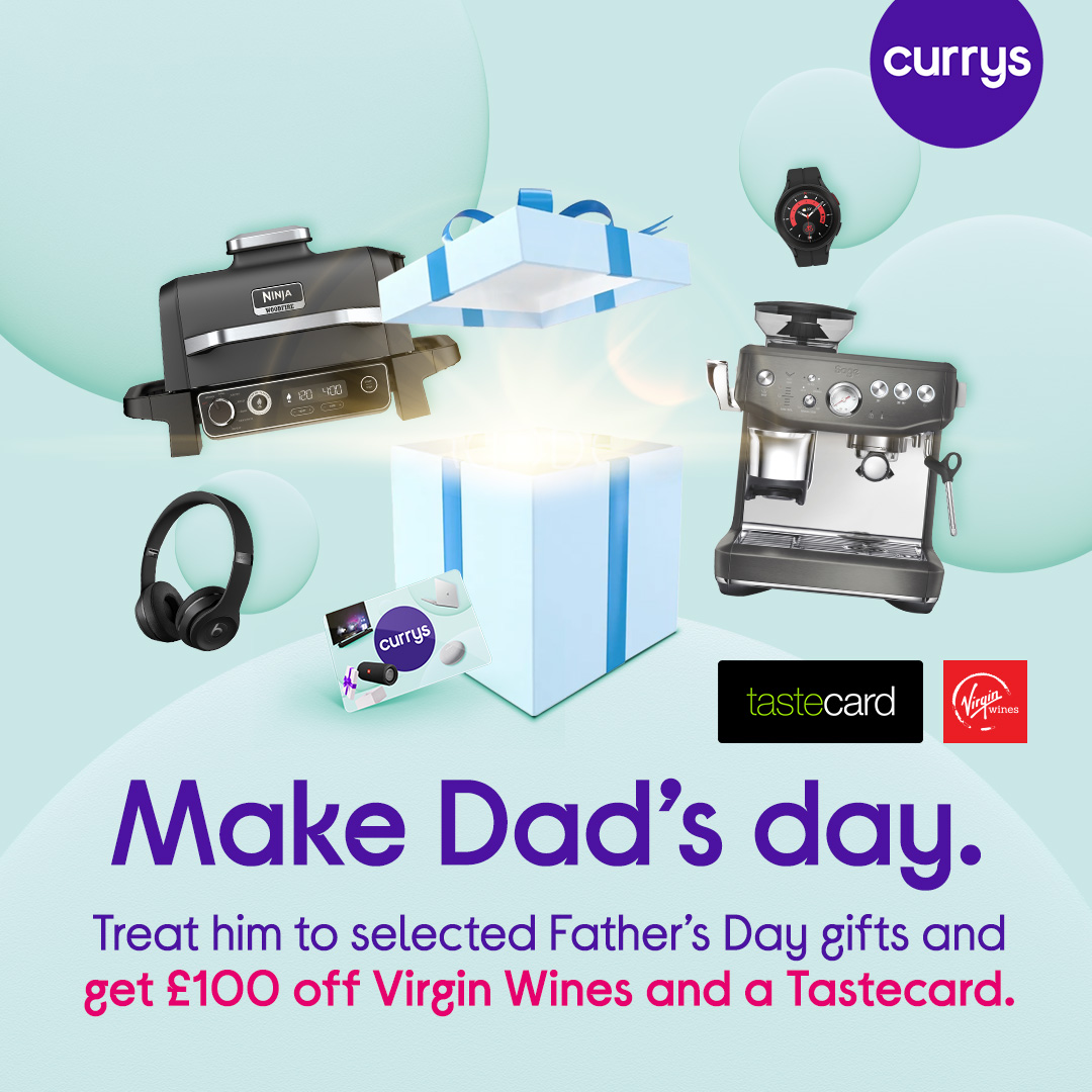 This #FathersDay, for your chance to win a £50 @currys Gift Card, we want to hear about your dad's ultimate hidden talent comment below to enter 🌟

Don’t forget to:
🏆 like
🏆 follow
🏆 retweet
🏆 #GiftBetter
🏆 tag a friend
 
#Prizedraw ends 23:59 17.6.23
T&Cs apply – 🔗 in bio