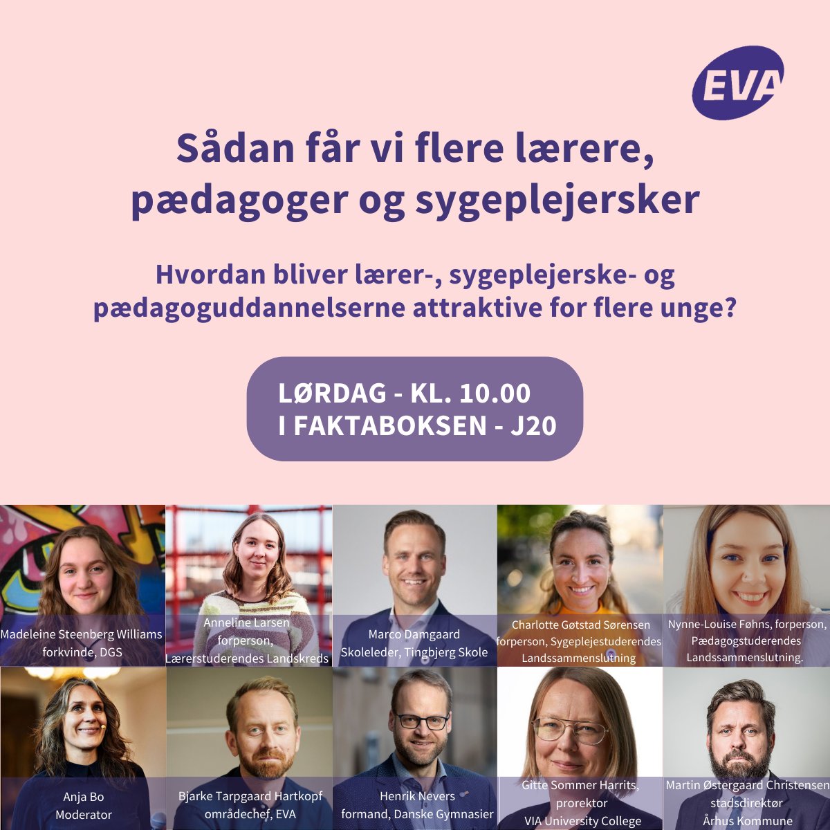 evaluerdk's tweet image. Der er brug for flere lærere, pædagoger og sygeplejersker, men hvordan løser vi den opgave? Vi gør forsøget i dag i Faktaboksen med bl.a. @madeleineswill @annelinelarsen @cgotstad @B_Hartkopf @HNevers @sommerharrits og @MartOestergaard 
Vi ses om 2 timer! #fmdk