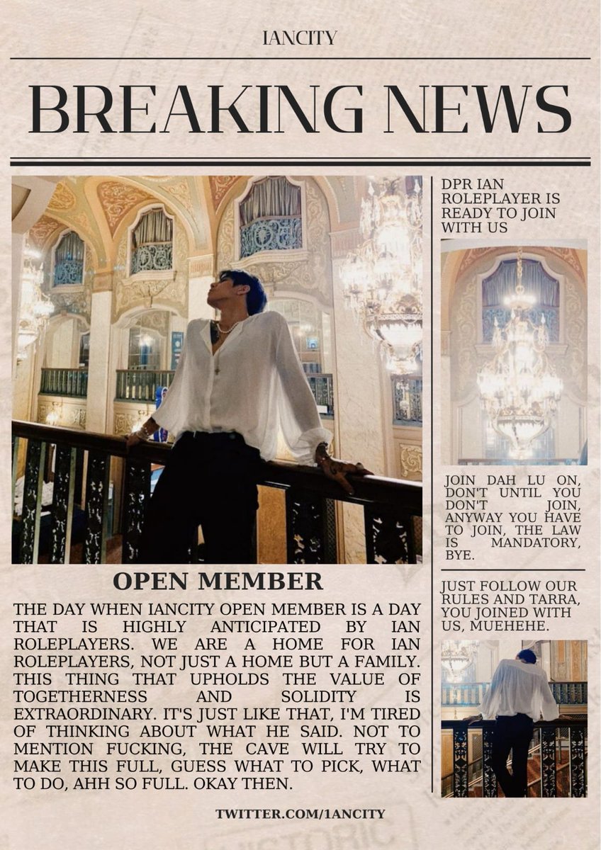 ㅤ                  𝗤𝗨𝗜𝗖𝗞 𝗢𝗣𝗘𝗡 𝗠𝗘𝗠𝗕𝗘𝗥
            ㅤ 1 𝘋𝘈𝘠 𝘖𝘕𝘓𝘠 ㅡ 18 𝘑𝘜𝘕𝘌 2023
ㅤ              ㅤ     𝘍𝘖𝘙 𝘋𝘗𝘙𝘐𝘈𝘕'𝘚 𝘙𝘗𝘚
                    𝗖𝗢𝗠𝗘 𝗝𝗢𝗜𝗡 𝗢𝗨𝗥 𝗙𝗔𝗠𝗜𝗟𝗬
                        𝘙𝘦𝘱𝘭𝘺 𝘣𝘦𝘭𝘰𝘸 𝘯𝘪𝘤𝘬+𝘶𝘴𝘯