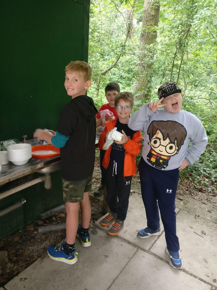 Cubs are up and breakfasted. All ready for a busy day