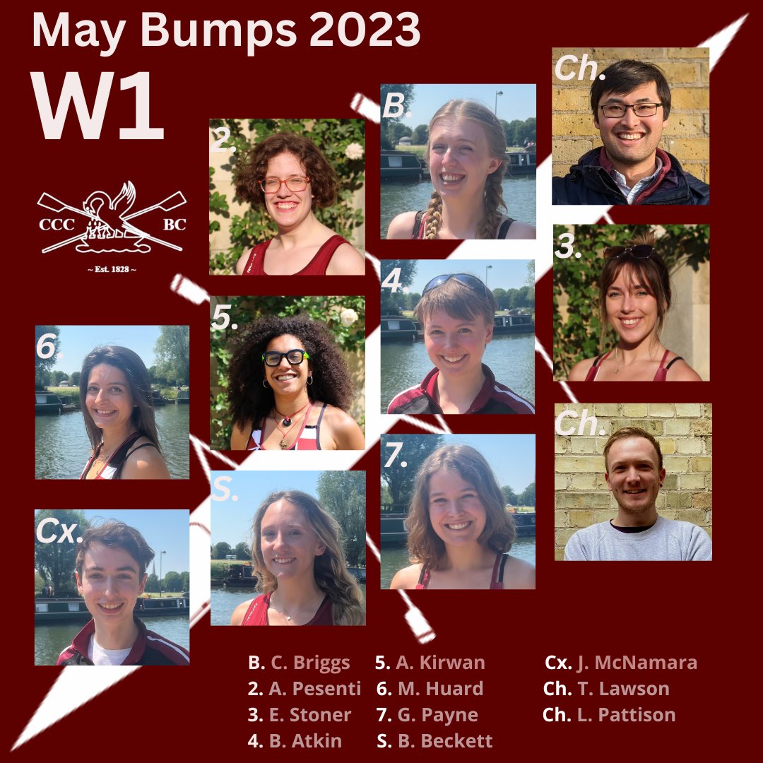 CCCBC_1828's tweet photo. Today marks the last day of Mays '23!

Here's a quick reminder of our crews, and the times they're racing.

W2 - 11:45
M2 - 13:15
W1 - 15:30
M1 - 16:15

We've got a Pimms tent set-up on Ditton Meadows, so why not come along and show your support to the club? https://t.co/rB7ErWtpYE