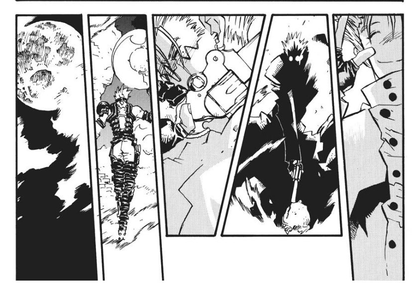 Back to reading trimax👀 lmao nightow chooses the back ass shot for this cool Vash sequences got me WHEEZIN