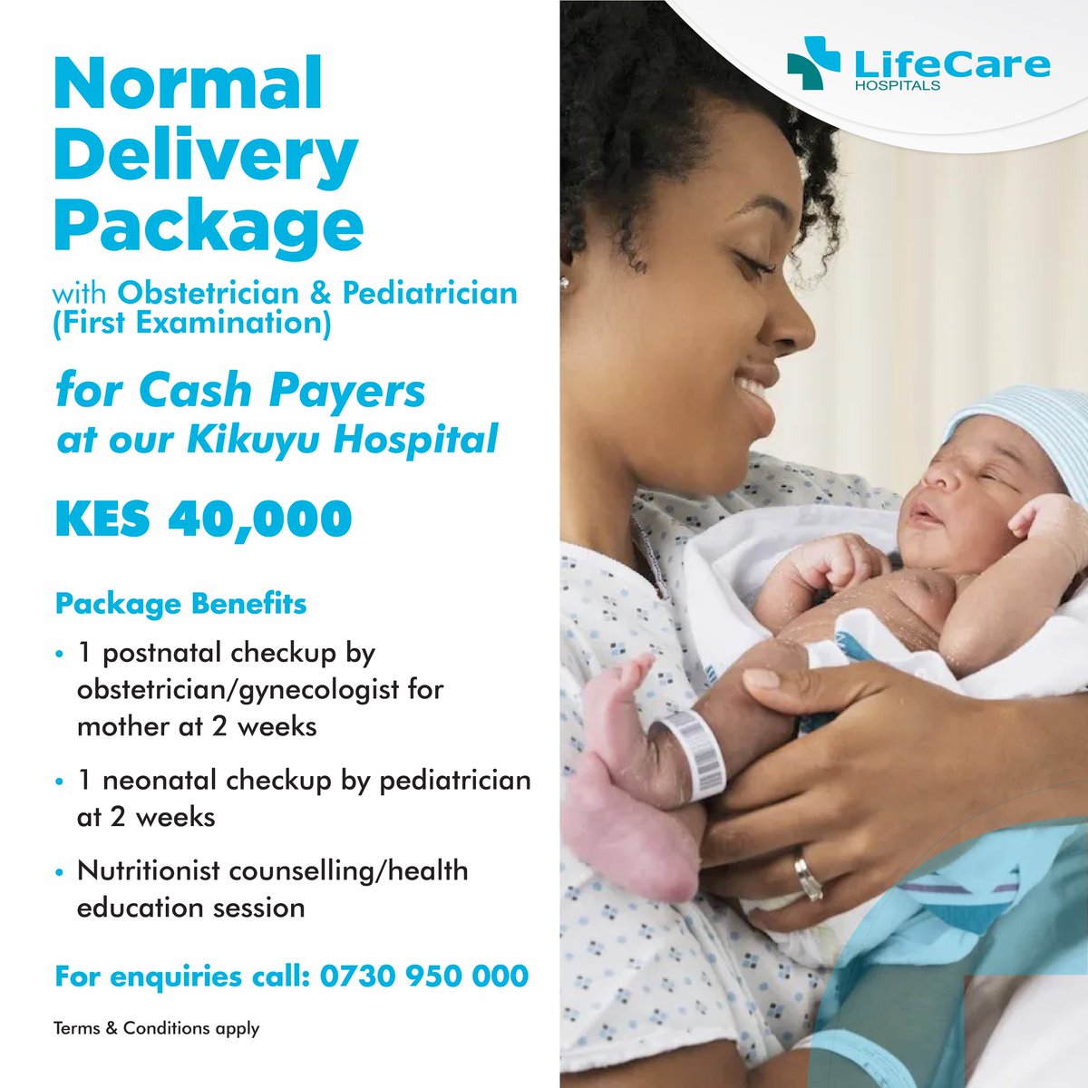 Experience the joy of motherhood at LifeCare Hospitals, Kikuyu! Our attractive delivery packages offer Caesarian and normal options at unbeatable prices. Contact us now! #LifeCareHospitals #MaternityPackages #HealthyMomHealthyBaby