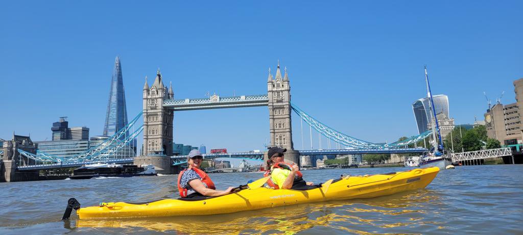 SueBuc's tweet image. Wearing yellow underneath all the gear.  And in a yellow boat. #WearYellowDay #cftrust