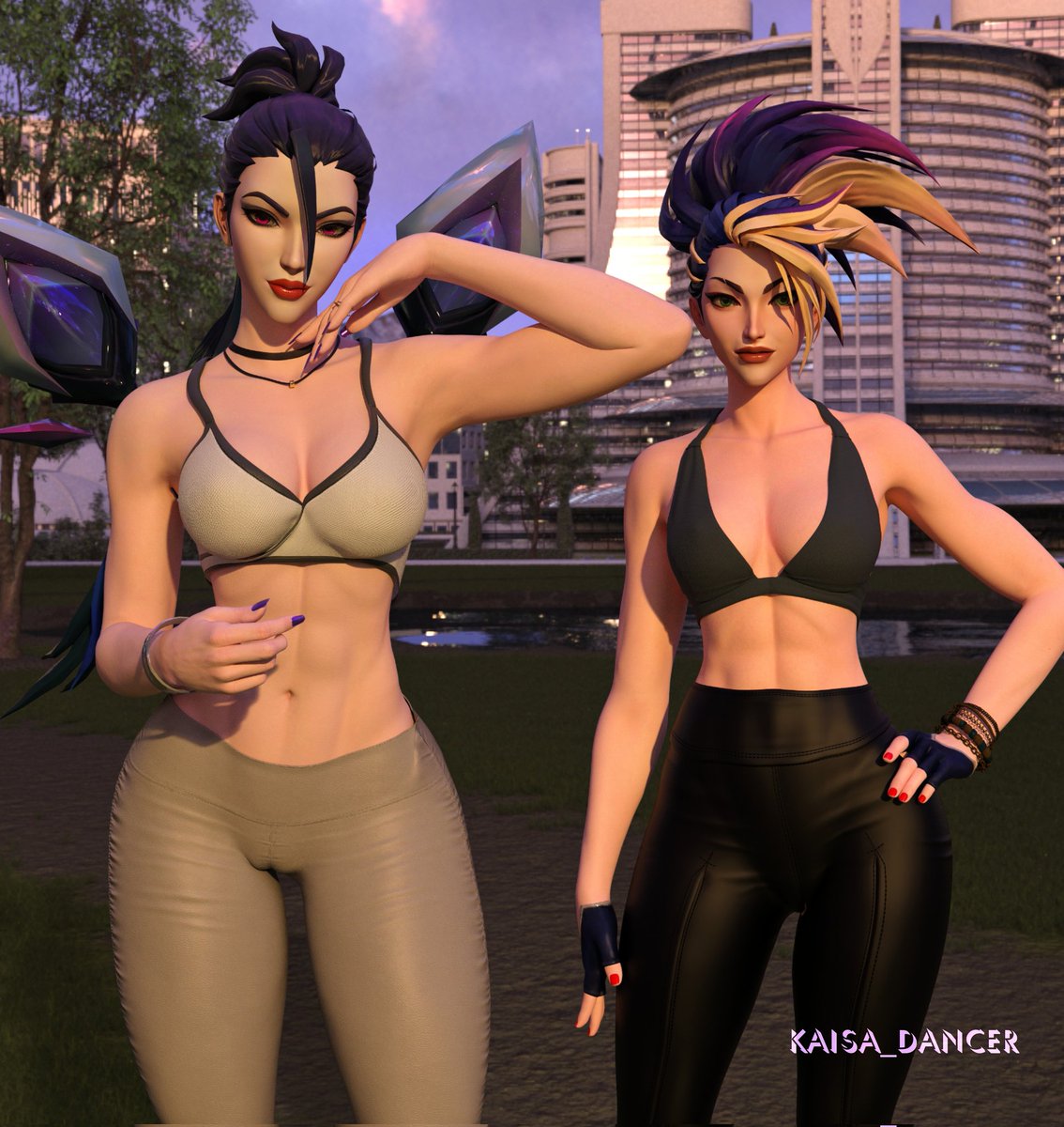 Kaisa_dancer's tweet photo. Saturday jogging with Kali, I like it... 💙💪🏻

Modelos by @SokuRabbit 
Credit me if you repost ✌🏻

#kaisa #akali #kda #kaikali #riotgamesmusic #daz3d #dazstudio #LeagueOfLegendsFanArt #kdakaisa #kdaakali #workout #queencard #gymgirls #wildrift #LeagueOfLegends https://t.co/qUSdDbwoB1