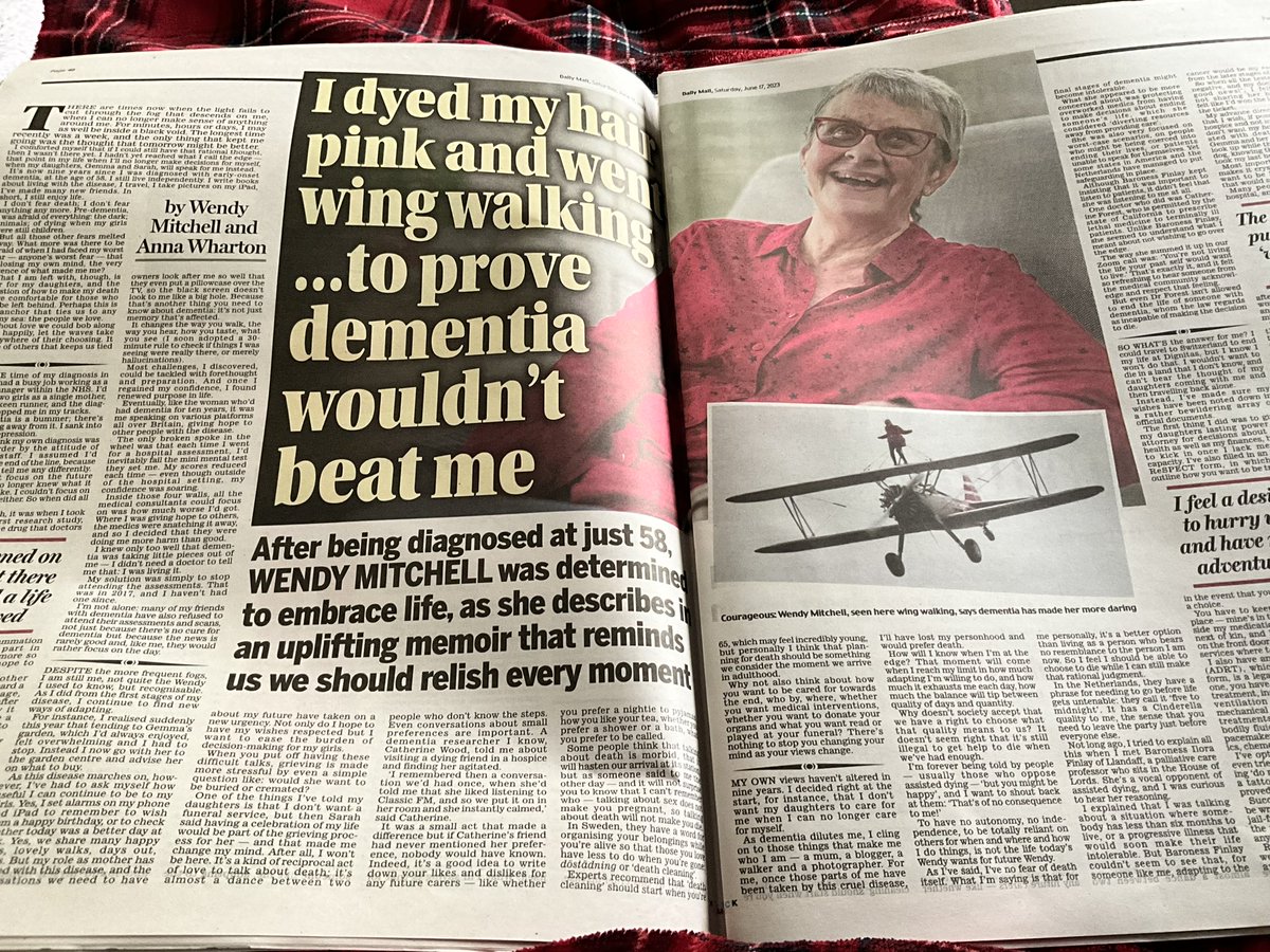 Wow, double page spread in the @DailyMailUK with extracts from my new book @whartonswords @BloomsburyBooks @Innov_Dementia and no negative headlines 🙌⭐️