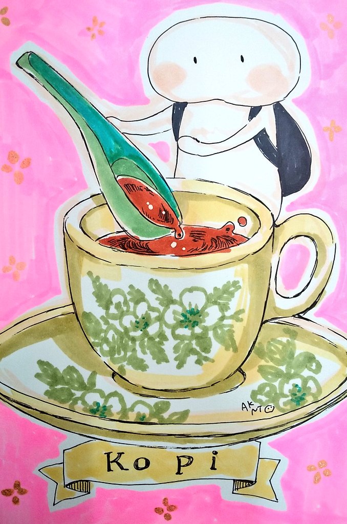 no humans cup pink background teacup traditional media saucer tea  illustration images