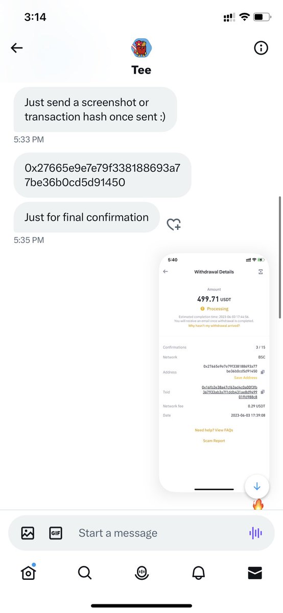 crypto0x0000's tweet photo. @Teefinha97 🚨 @Teefinha97 Scammer Alert 🚨

This guy DM my team to promote Alpha call and promised a refund if it was ineffective. However, after receiving the payment, he never replied to my messages again and even blocked me. Please be warned not to cooperate with him. Don’t be deceived. https://t.co/bq483ueP4x