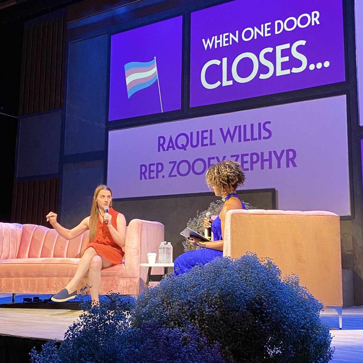 Cassandra James (@cassandrajames_) on Twitter photo What a wonderful experience it was witnessing the Grace that is <a href="/ZoAndBehold/">Rep. Zooey Zephyr</a> tonight at <a href="/TransPrideLA/">Trans Pride L.A.</a>. Her perspective and choice to Joyful and Loving in this world is a gift.
Wow. So moved. 🩵🩷🤍🩷🩵 What a wonderful experience it was witnessing the Grace that is <a href="/ZoAndBehold/">Rep. Zooey Zephyr</a> tonight at <a href="/TransPrideLA/">Trans Pride L.A.</a>. Her perspective and choice to Joyful and Loving in this world is a gift.
Wow. So moved. 🩵🩷🤍🩷🩵