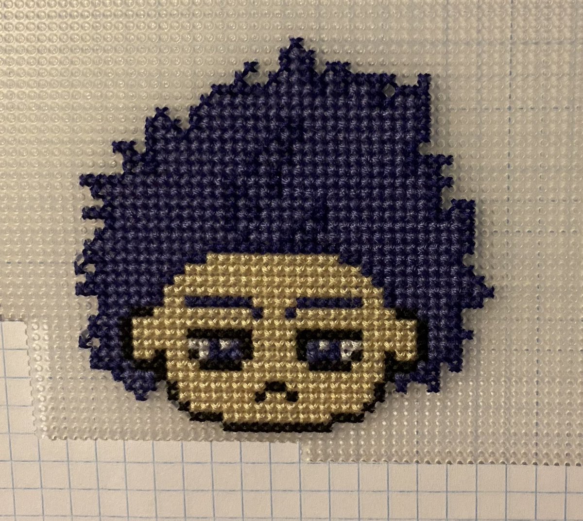 StitchSpooky's tweet photo. The colors look weird in the pic but im finally done! Gotta say i would change things if i could do it a second time but for now im happy with it~ #crossstitch https://t.co/BSzjDf6hux