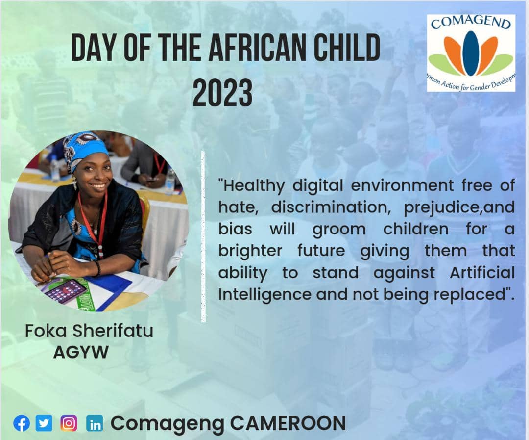 FokaKinyuy's tweet image. We are AFRICANS 

#DAC2023
#ChildrensRights
#DigitalEnvironment
A safe digital environment for future Africans. The pride of Africa. @ActionGender
