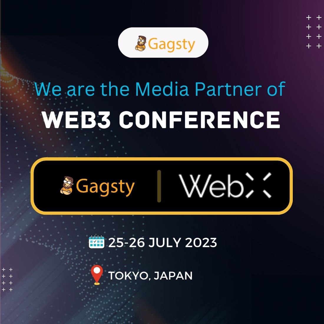 We are delighted to be the Media Partner of Web X, Asia's leading Web 3 Conference.
@WebX_Asia
@Coin_Post
@CoinPost_Global
WebX is Asia's largest web3 conference planned and managed by CoinPost, Japan's largest crypto/web3 media.
#Gagsty #mediapartner #WebX #Web3 #japan
#WebX2023