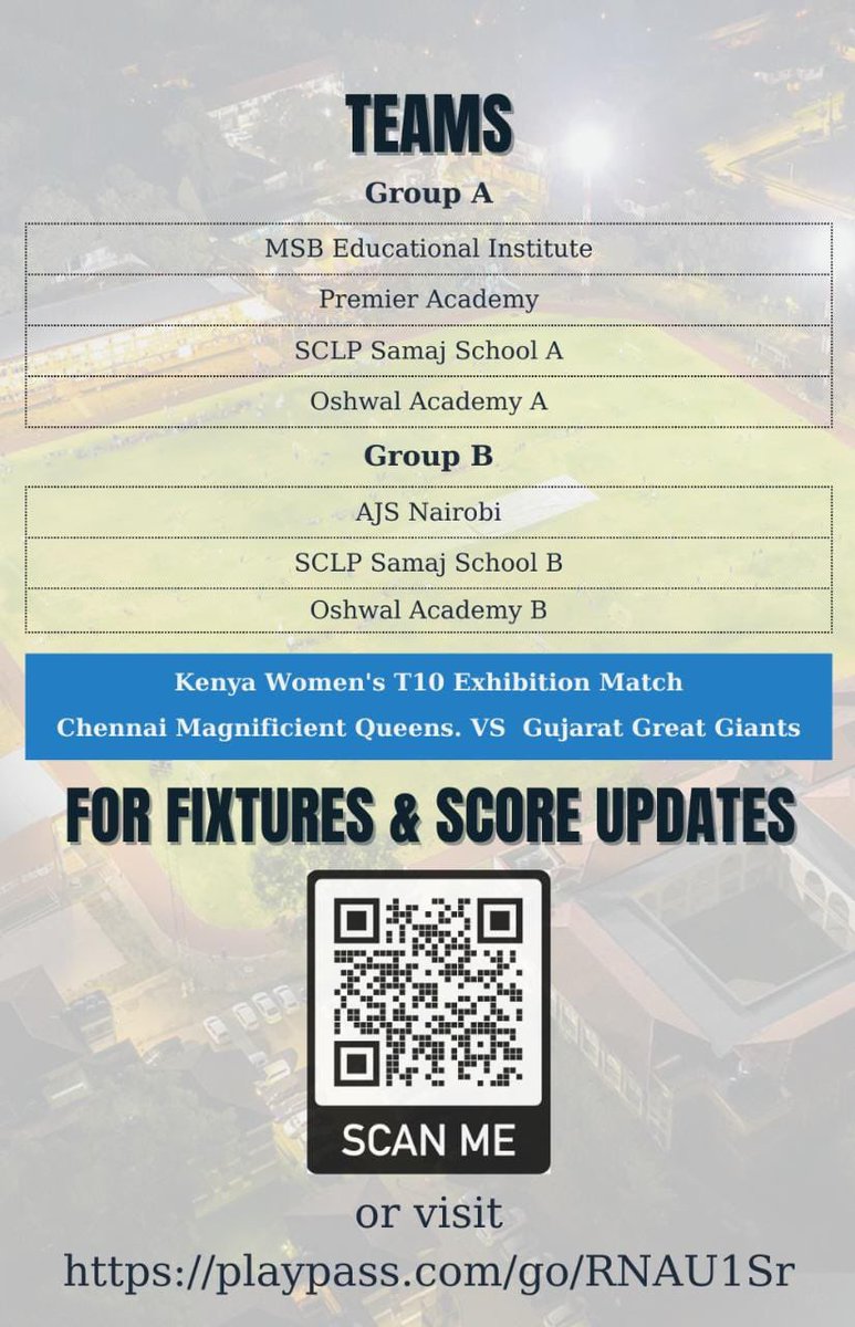 The stage is set, the teams are ready!  AKAM Kenya Under 15 T10 tournament starting today.🏏 #HCINJuniorT10 #CricketShowdown 

<a href="/MEAIndia/">Randhir Jaiswal</a>