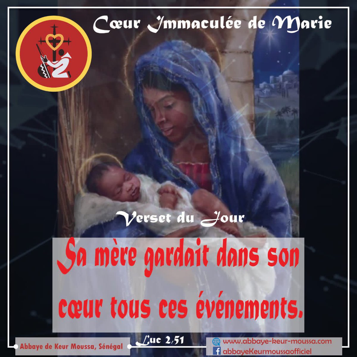 @abbayedekeurmoussa #abbayedekeurmoussa #keurmoussa #versetdujour « Sa #mère gardait dans son #cœur tous ces #événements », Lc 2,51