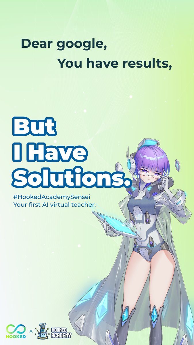#HookedonEvent
Time is GOLD! Don't drown in the data sea, get quick answers with #HookedAcademySensei. 💡
academy.hooked.io

👇Shoutout to <a href="/Google/">Google</a> &amp; win rewards!

✅ Like + RT
✅ Comment to shoutout <a href="/Google/">Google</a> for finding its new knowledge companion!

🎁 A total of 90 HOOK