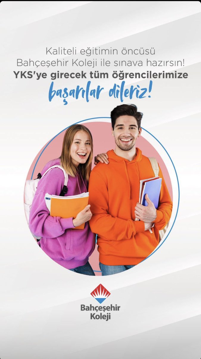 17-18 Haziran tarihlerinde gerçekleşecek YKS'de tüm öğrencilerimize başarılar dileriz! 🙂

#bahçeşehirkoleji 💙♥️
