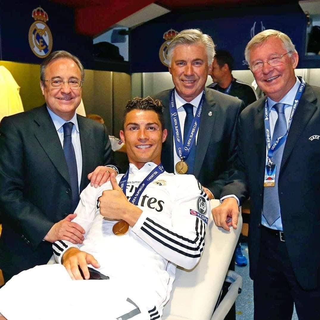 FrankKhalidUK's tweet photo. Real Madrid bought Cristiano Ronaldo for €94 million: 
He played with them for 9 years.
- 4 UEFA Champions League 
- 4 Ballon d'Or 
- 3 golden boots 
- 450 goals scored 
They sold him to Juventus for €100m
The best investment in football history!!! 🐐 https://t.co/bNpaClAa1y