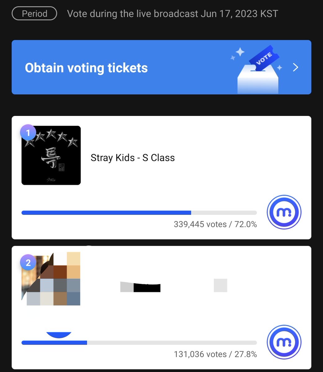 Stray Kids Chart Data on Twitter " Music Core LIVEVOTING on Mubeat 🚨