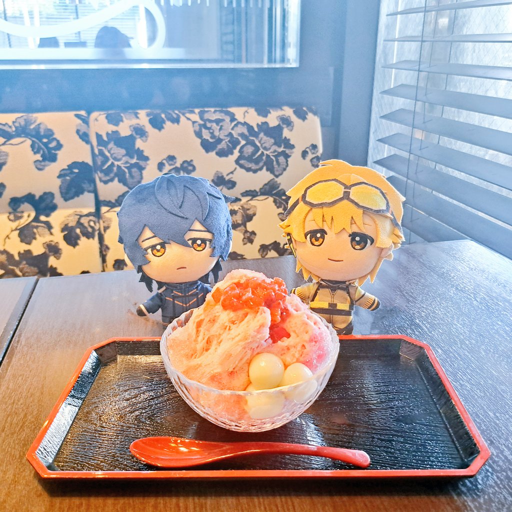 今年初のかき氷です🍧

#エリオスぬい撮り部