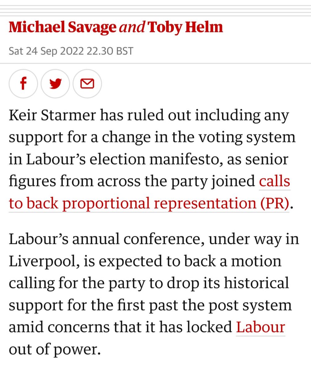 @Labour4PR @Keir_Starmer @AndrewMarr9 Maintaining the status quo by upholding the Tory voting system is literally his highest priority. It's specifically why he's there.

Don't believe this nonsense.

We vote out the duopoly, or we keep the duopoly. It really is that simple.