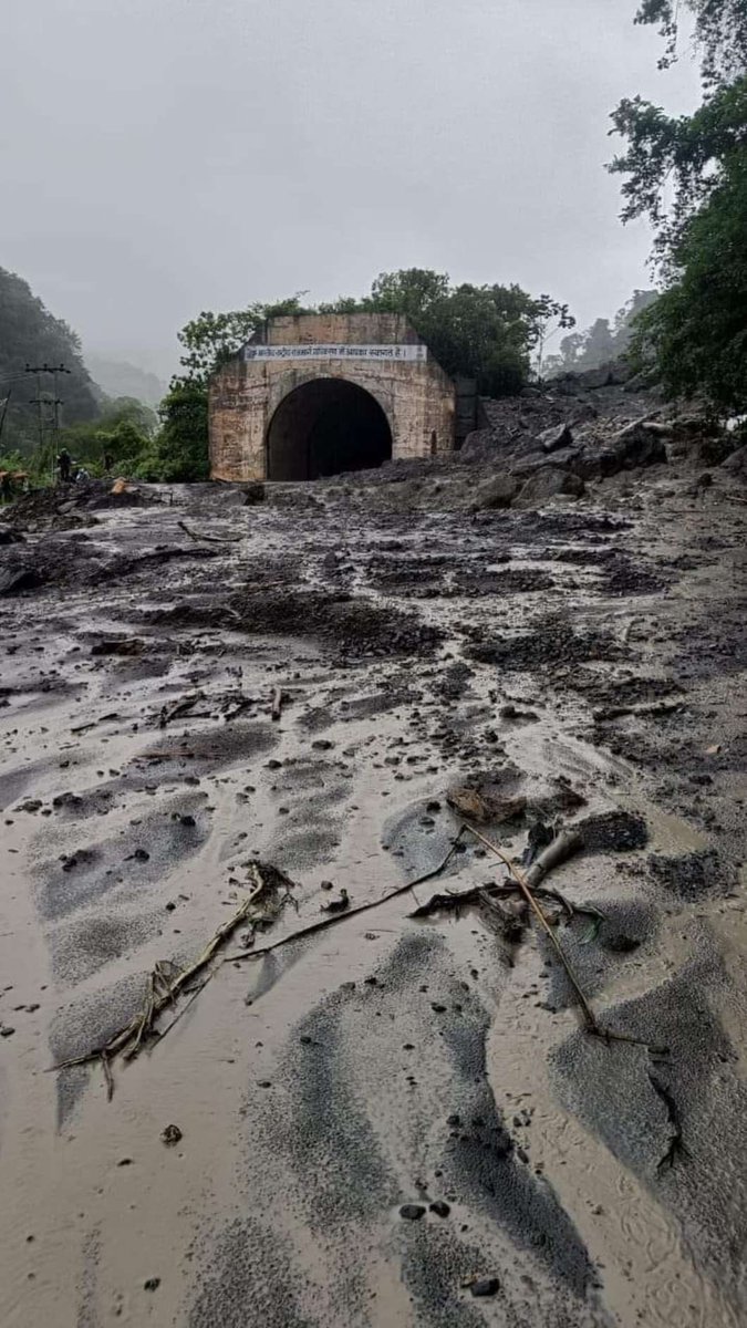 Condition of Sonapur tunnel in Meghalaya this morning.