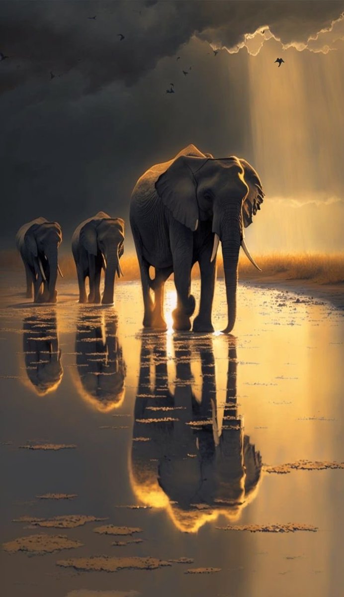 Good morning !
#morning #sunrise #elephants