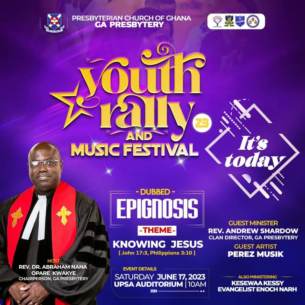 ga_ypg's tweet photo. ❗️YOUTH RALLY IS TODAYYYY💯❗️

We are prepared to host you to a good treat🔥🎊🥳.
You don't  want to miss the atmosphere so charged🙌🙌.
See you there!

#Epignosis💥 
#YouthRally2023 https://t.co/pwvHRbgAHL