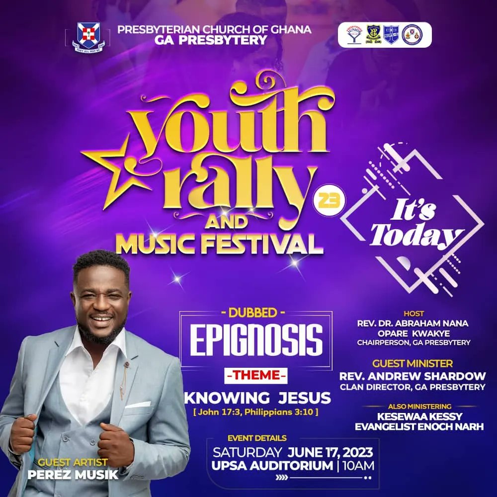 ga_ypg's tweet photo. ❗️YOUTH RALLY IS TODAYYYY💯❗️

We are prepared to host you to a good treat🔥🎊🥳.
You don't  want to miss the atmosphere so charged🙌🙌.
See you there!

#Epignosis💥 
#YouthRally2023 https://t.co/pwvHRbgAHL