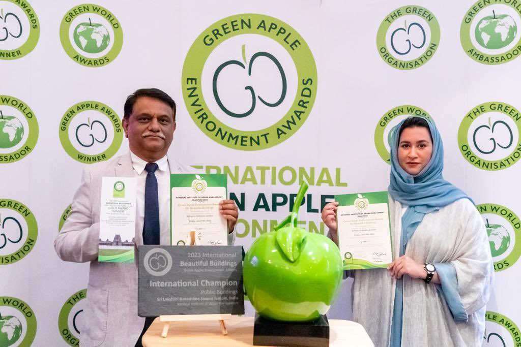 arvindkumar_ias's tweet photo. Had the honour of representing the state Government of #Telangana to receive the prestigious "Green Apple awards" at St Paul Cathedral, London in 5 different categories - the most by any state followed by #CBRE UK &amp; Qatar

@KTRBRS 
@TelanganaCMO 
@asadowaisi https://t.co/ILpweeE2rA