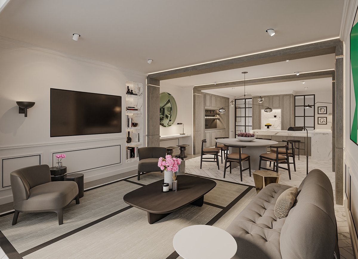 kellyhoppen's tweet image. Timber runners in ceilings highlight the grid, and the accent lighting adds a rich texture to the rooms, giving these interiors a dramatic, luxurious appearance.

#showflat #khstyle #marble #texture #kellysdesigntips #kellyshacks #interiors #interiordesign #styleideas