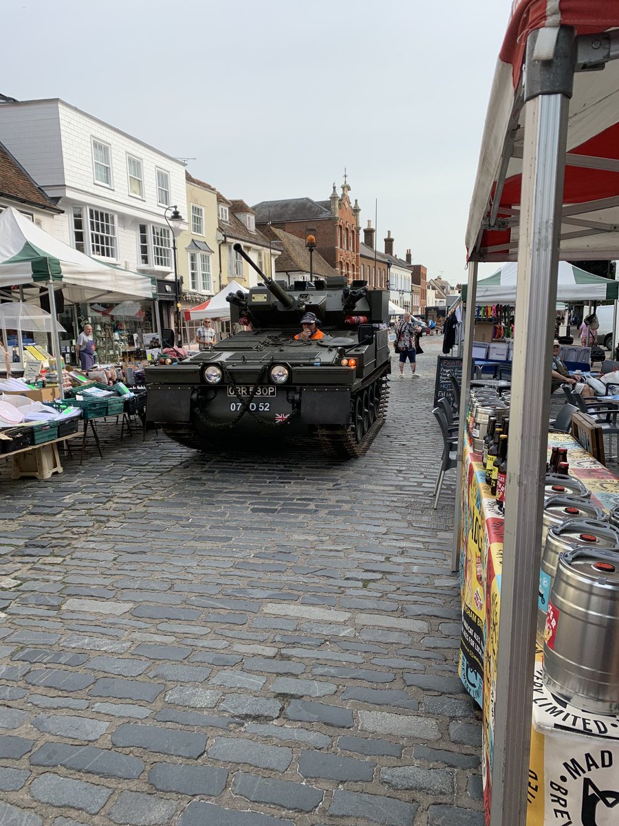 Forces day at Faversham Market today. Scimitar here for British Legion and Gurkhas