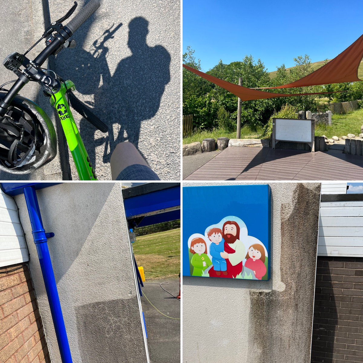bradleyjake1997's tweet photo. Not every week is the same. Took a spare bike down to bikeability ๐คฃ put a sail canopy up ๐ and power washed the main entrance into school ๐
#Term6 #SBL #SBM #SBLTwitter
#Edutwitter @sbl_community @sblconnect https://t.co/faB0Dv3IjL