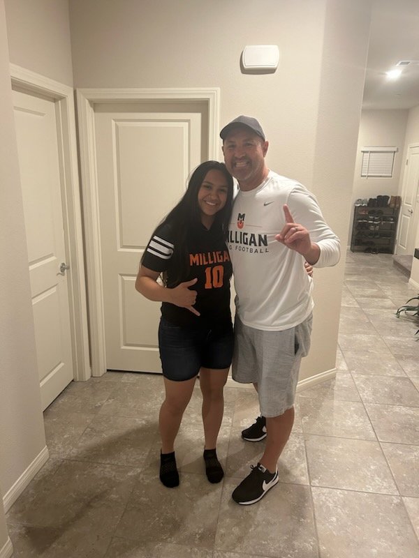 Milligan University Flag Football (@milliganwflagfb) on Twitter photo Great opportunity to visit Class of '23 signee <a href="/KiaraSagapolu/">Kiara Sagapolu</a> and Family tonight! Greatly appreciate the hospitality! #wewill #chas1ngbest Great opportunity to visit Class of '23 signee <a href="/KiaraSagapolu/">Kiara Sagapolu</a> and Family tonight! Greatly appreciate the hospitality! #wewill #chas1ngbest