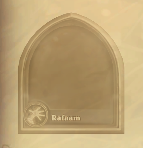 Found a blank Rafaam Warlock skin in the collection!? #Hearthstone