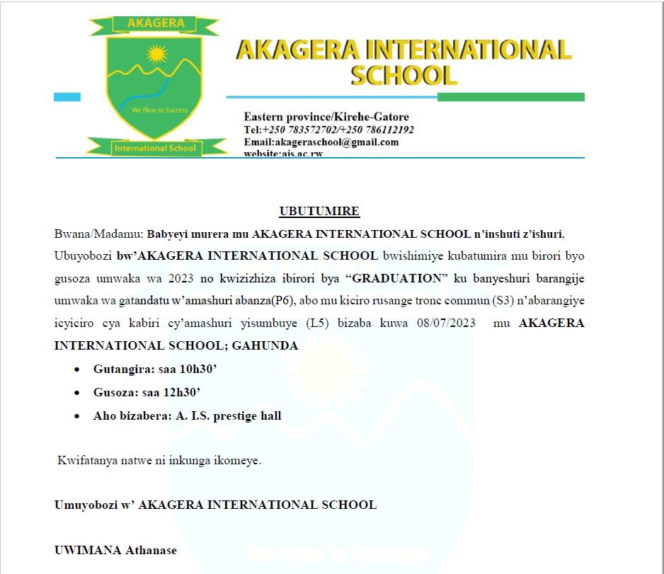 Akagera International School tweet media