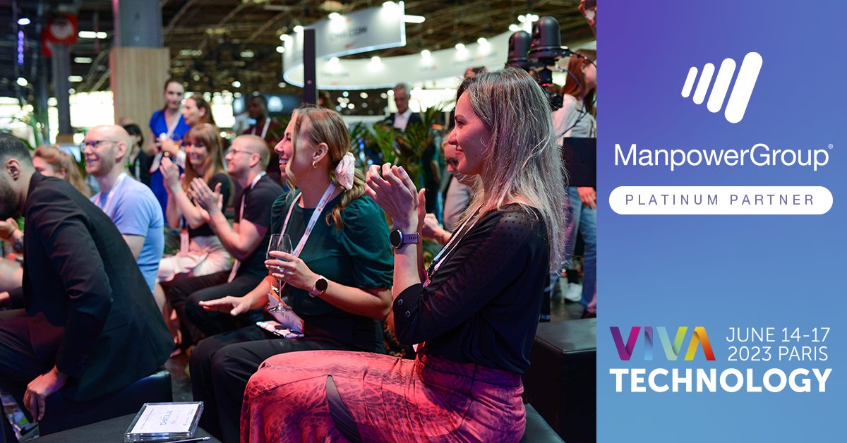ManpowerFrance's tweet photo. #VivaTech : dernier jour ⚡ C'est la journée grand public : notre Lab #TheNewHumanAge se transforme en #TalentCenter au service de l'emploi
🚀 Nos équipes accompagneront les visiteurs dans la définition de leur parcours professionnel à travers des coaching et #jobdatings https://t.co/SnX9ywkmMz