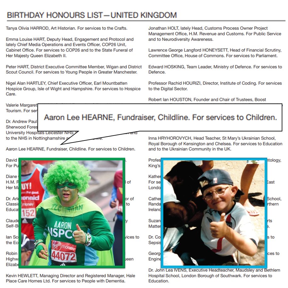 It is with immense pride that I can now share I have been awarded an🎖️#MBE: for services to Children in this year’s Kings #BirthdayHonoursList

Thank you to everyone who has supported over the years, for bringing Liam back into my life in ways I never dreamed possible💚💙
<a href="/NSPCC/">NSPCC</a>